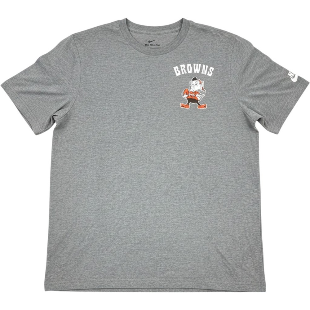 Nike NFL Cleveland Browns Brownie Mascot Back Hit Tri-Blend Tee Shirt XL NEW